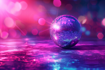 Obraz premium Disco ball background, party, dance floor.
