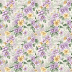 Floral variety color, form natural, seamless fabric pattern.