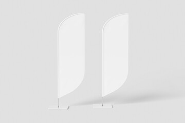 Blank Feather Flag Mockup