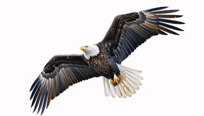 Fototapeta premium majestic bald eagle soaring Independence Day