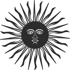 Sun of May of Argentina vector design