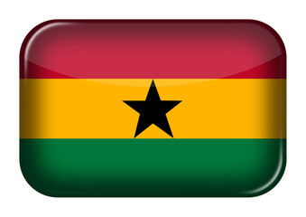 Ghana web icon button with clipping path