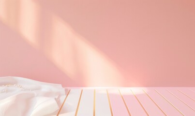 Abstract Financial Growth Concept on Pastel Background with Light Beams and Growth Symbols