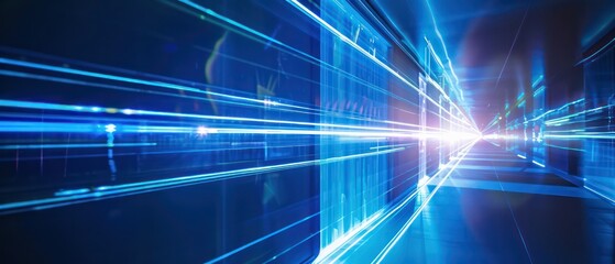 wallpaper futuristic illustration with good perspective, neon lines and nice glow