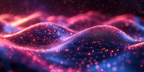Digital background for tech, AI, neural networks, data, audio, graphics