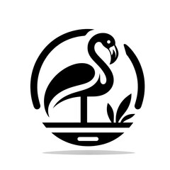 A stylized logo of Flamingo