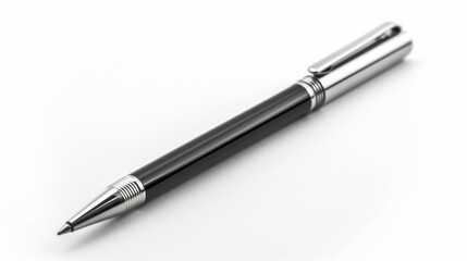 a modern ballpoint pen isolated on white

