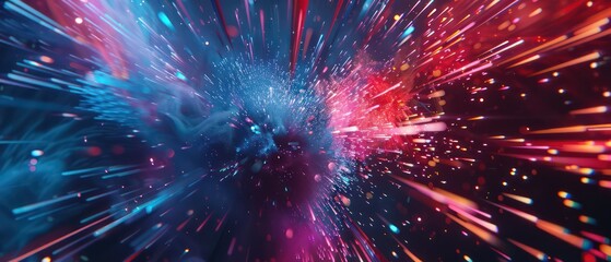 futuristic wallpaper of energy light flux, very dynamic and hi-tech
