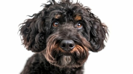 barbet dog wallpaper isolated on a neutral background, very photographic and professional
