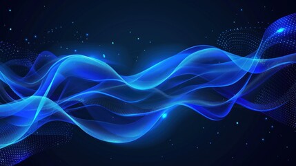 Obraz premium A colorful wave of dots that is blue and red