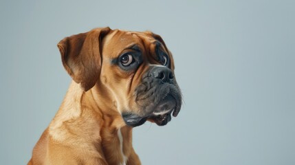 boxer dog wallpaper isolated on a neutral background, very photographic and professional
