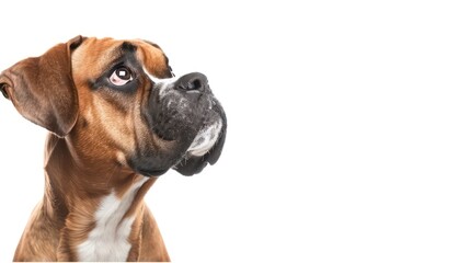Obraz premium boxer dog wallpaper isolated on a neutral background, very photographic and professional 