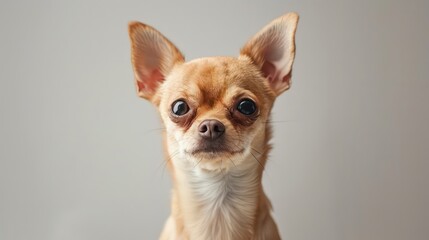 chihuahua dog wallpaper isolated on a neutral background, very photographic and professional