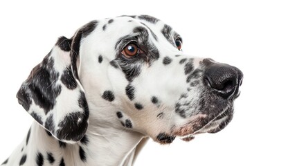 dalmatian dog wallpaper isolated on a neutral background, very photographic and professional
