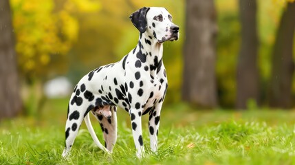 dalmatian dog wallpaper isolated on a neutral background, very photographic and professional
