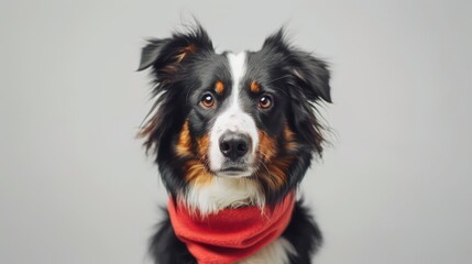 collie dog wallpaper isolated on a neutral background, very photographic and professional