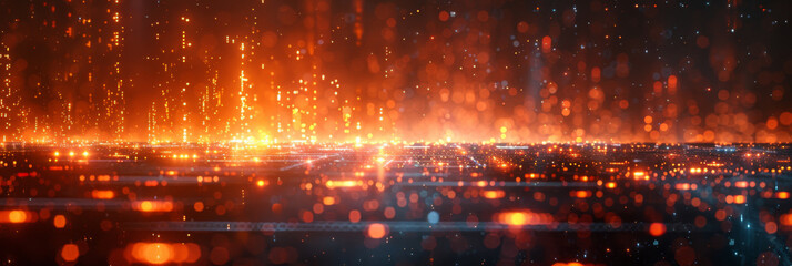 Fototapeta premium Digital background for tech, AI, neural networks, data, audio, graphics