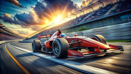 High-Speed Car and Motion Blur Capturing the Excitement of Motor Sports
