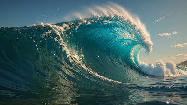 Majestic Ocean Wave Crashing
