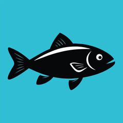 Solid color Codfish animal vector design