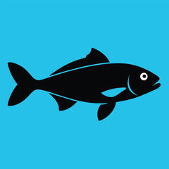 Solid color Codfish animal vector design