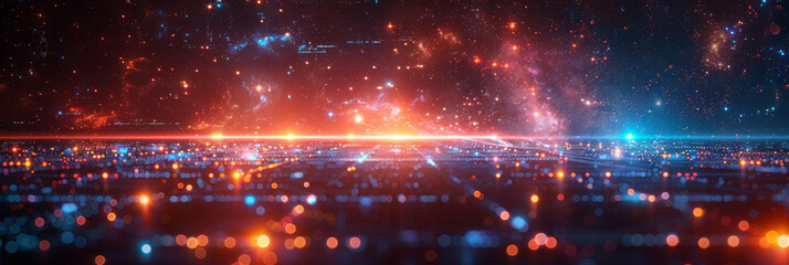 Fototapeta premium Digital background for tech, AI, neural networks, data, audio, graphics