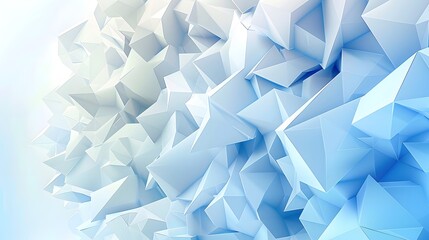 Fototapeta premium modern abstract geometric background in white and blue, mosaic, polygones and lines, pattern for product presentation copy space design