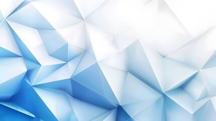Obraz premium modern abstract geometric background in white and blue, mosaic, polygones and lines, pattern for product presentation copy space design