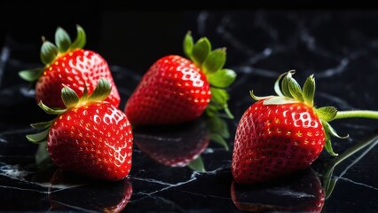 Monochrome Minimalism, A Study of Strawberry Solitude