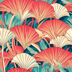 Art Deco Floral Pattern