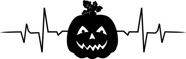 Fototapeta premium line art pumpkin for a halloween day