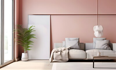 modern living room with sofa