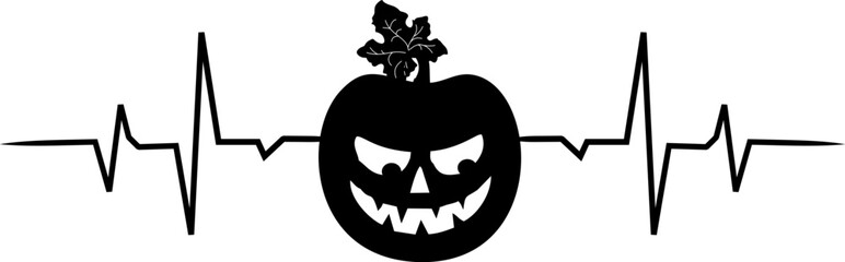 line art pumpkin for a halloween day