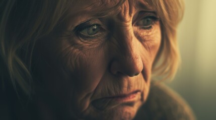 A close up of a woman with her eyes closed. AI.