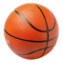 Fototapeta premium Close-up image of a textured orange basketball with black lines.