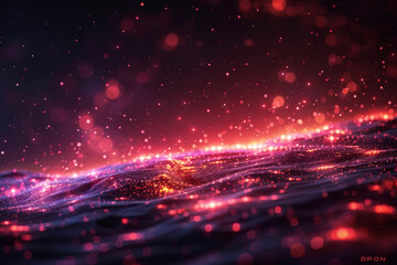 Fototapeta premium Digital background for tech, AI, neural networks, data, audio, graphics