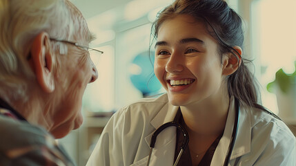 Young Medical Professional with a Senior Patient