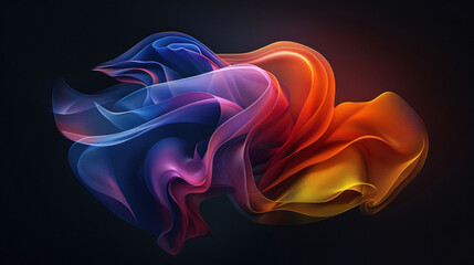 Obraz premium Abstract surface and lines background 3D rendering, blue wave abstract background
