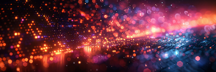 Fototapeta premium Digital background for tech, AI, neural networks, data, audio, graphics