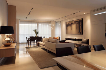 Fototapeta premium Modern Minimalist Living Space