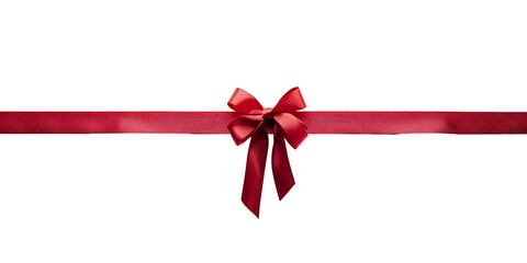 Isolated Red Ribbon and Bow