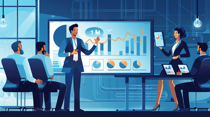 Obraz premium New business presentation Business growth of thinkers and innovators to sell business performance