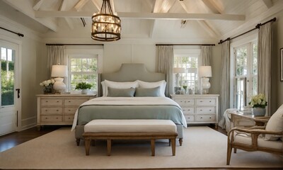 Classic Luxury Hampton Style Bedroom