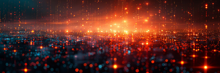 Fototapeta premium Digital background for tech, AI, neural networks, data, audio, graphics