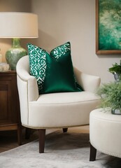 DAMASK DECORATIVE ACCENT PILLOWS IN MODERN MINIMAL