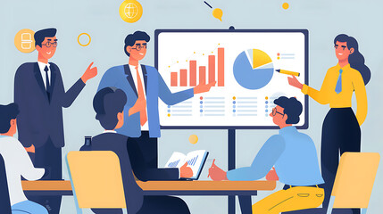 New business presentation Business growth of thinkers and innovators to sell business performance