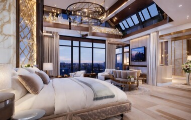 luxury penthouse bedroom