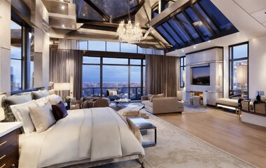 luxury penthouse bedroom