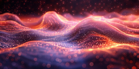 Fototapeta premium Digital background for tech, AI, neural networks, data, audio, graphics