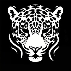 Fototapeta premium The logo of the head of a Jaguar, a Leopard. Wild cat emblem design. Vector illustration.